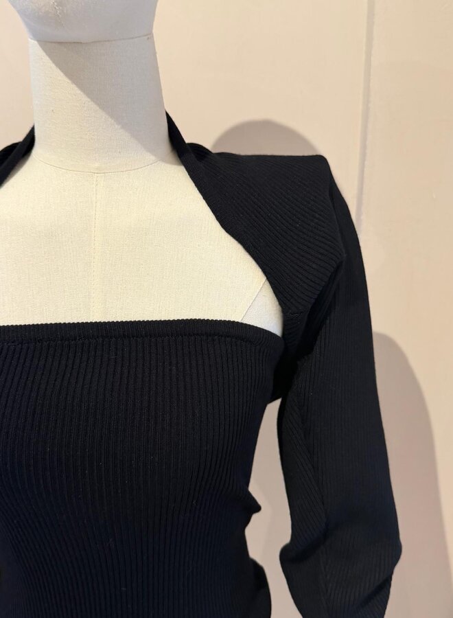 Set Kylie (Top & Sleeves) - Noir