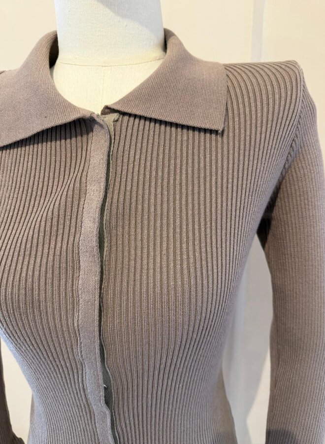 Top Luc Button - Taupe