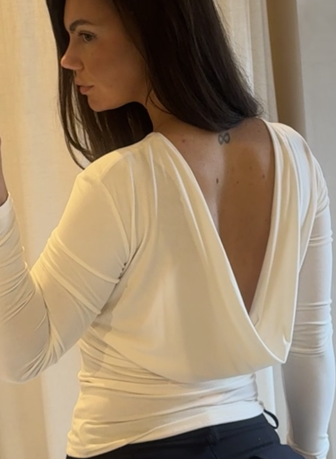 Livia Backless Top - Blanc