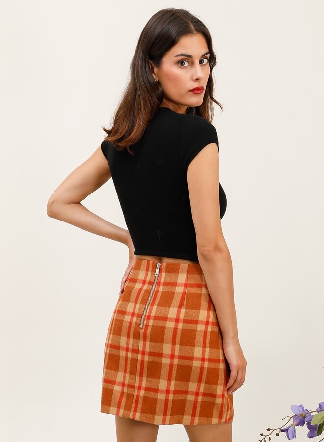 70's Girl Jupe - Orange et Rouge