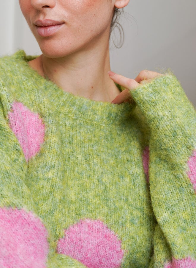 Pull Funky Friday - Vert et Rose