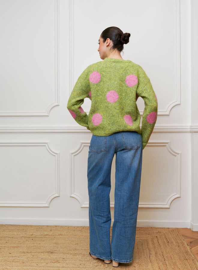 Pull Funky Friday - Vert et Rose