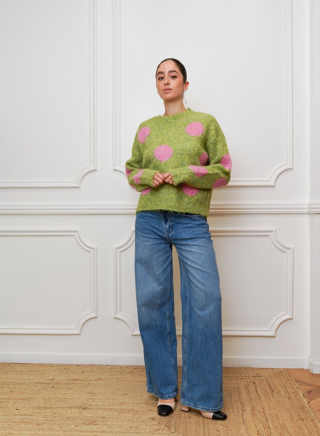 Pull Funky Friday - Vert et Rose