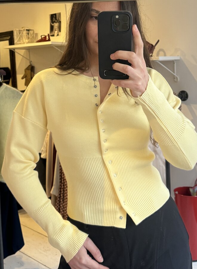 Top Luc Ce - Button Me - Jaune