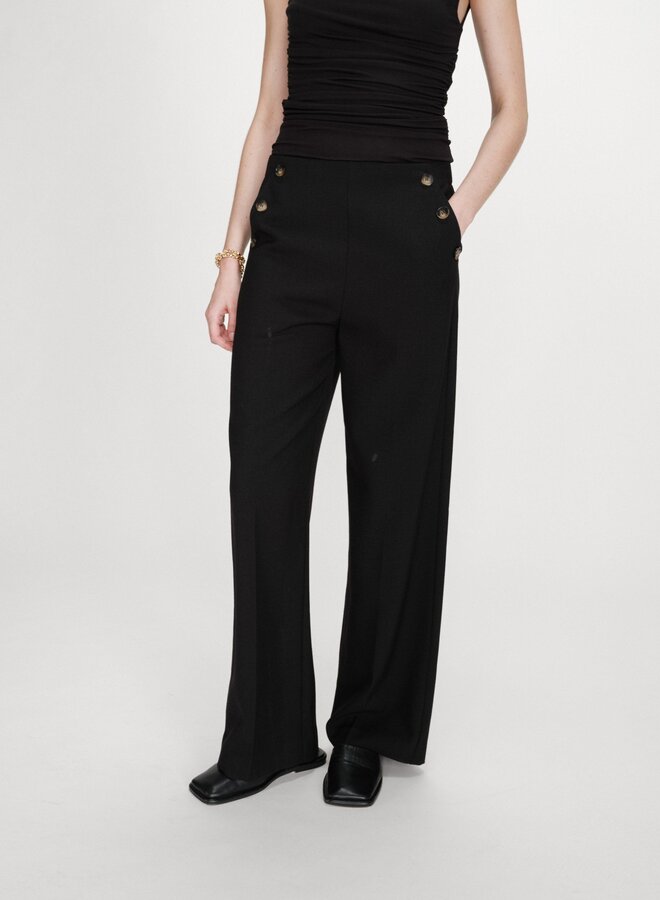 G&M - Straight Tailored Trousers Valigny - Noir