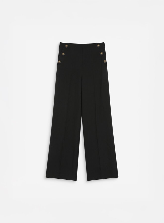 G&M - Straight Tailored Trousers Valigny - Noir
