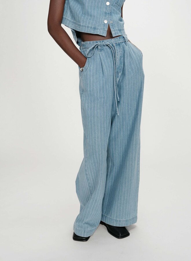 G&M - Loose-Fit Jeans Pompon - Striped Bleu