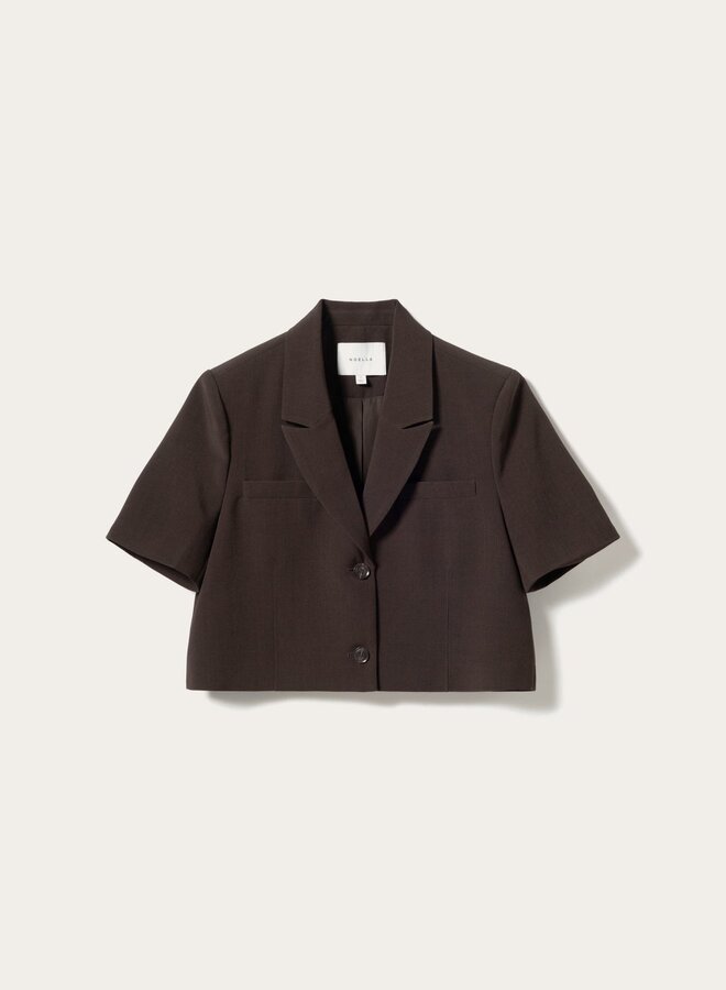 Noella - N Leanne Crop Blazer - Chocolate