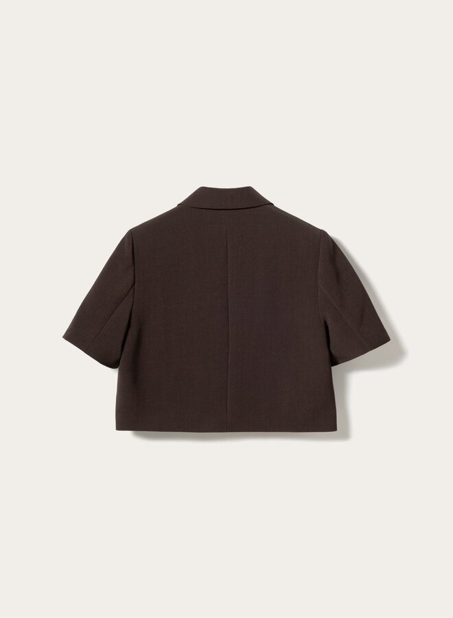 Noella - N Leanne Crop Blazer - Chocolate