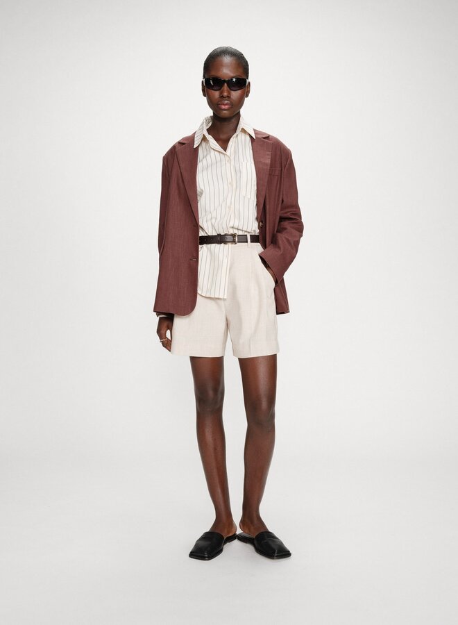 G&M - Linen and Cotton Blazer Velize - Chocolat