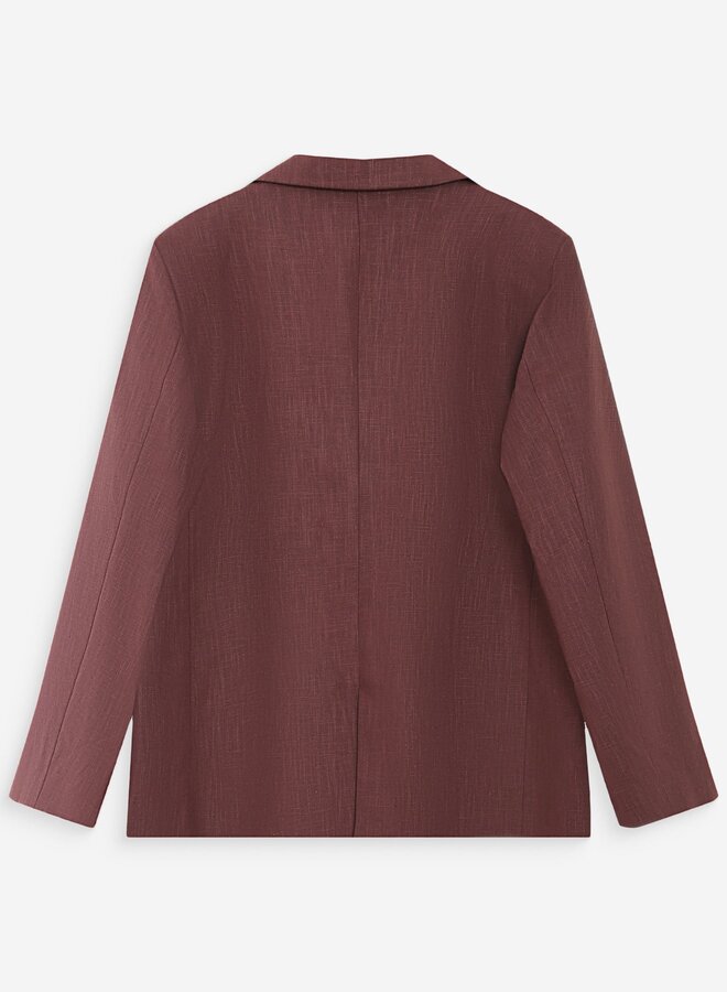 G&M - Linen and Cotton Blazer Velize - Chocolat