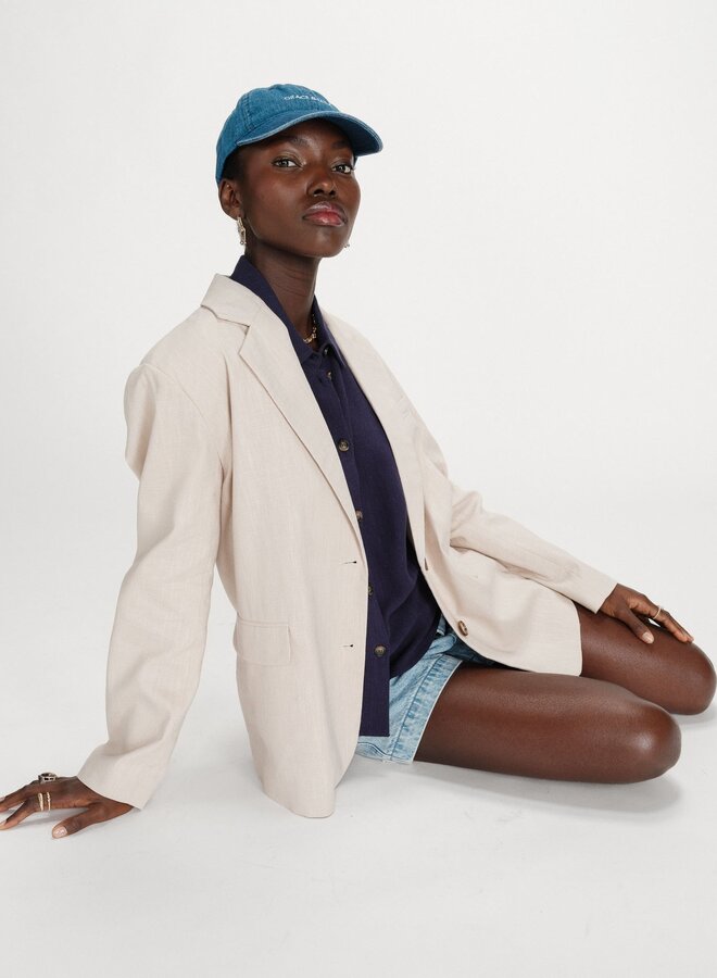 G&M - Linen and Cotton Blazer Velize - Sable