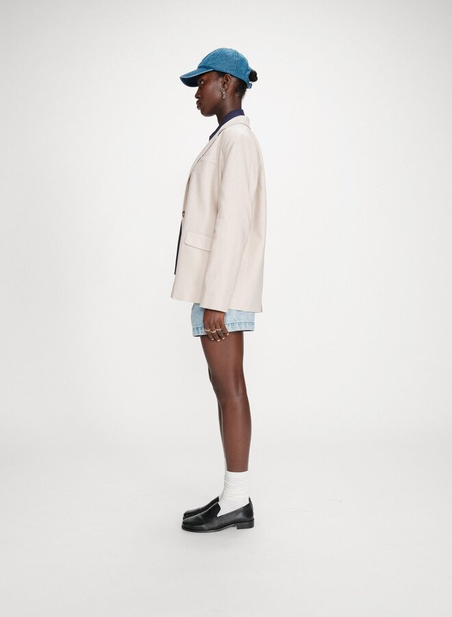 G&M - Linen and Cotton Blazer Velize - Sable