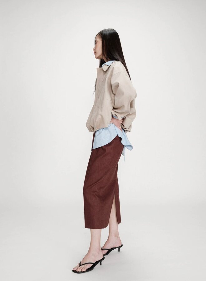 G&M - Veste Bomber Verve Suedine - Grege