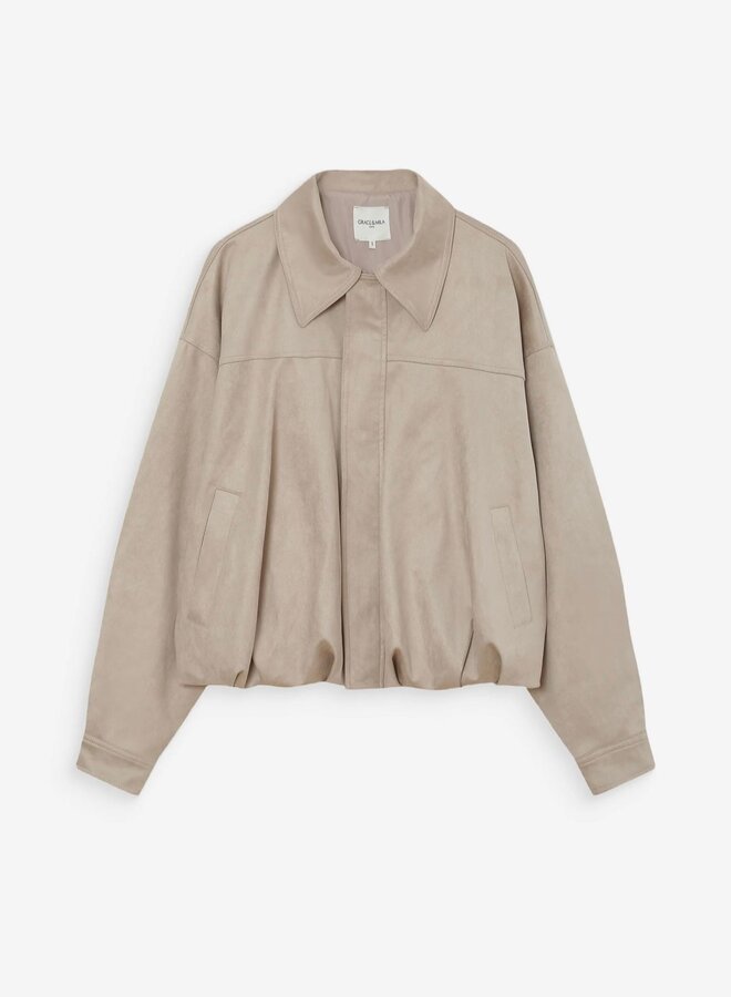 G&M - Veste Bomber Verve Suedine - Grege