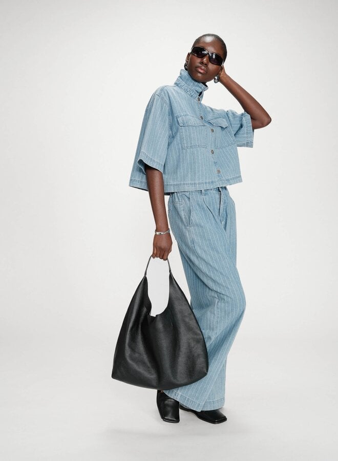 G&M - Cropped Denim Shirt Vita - Blue