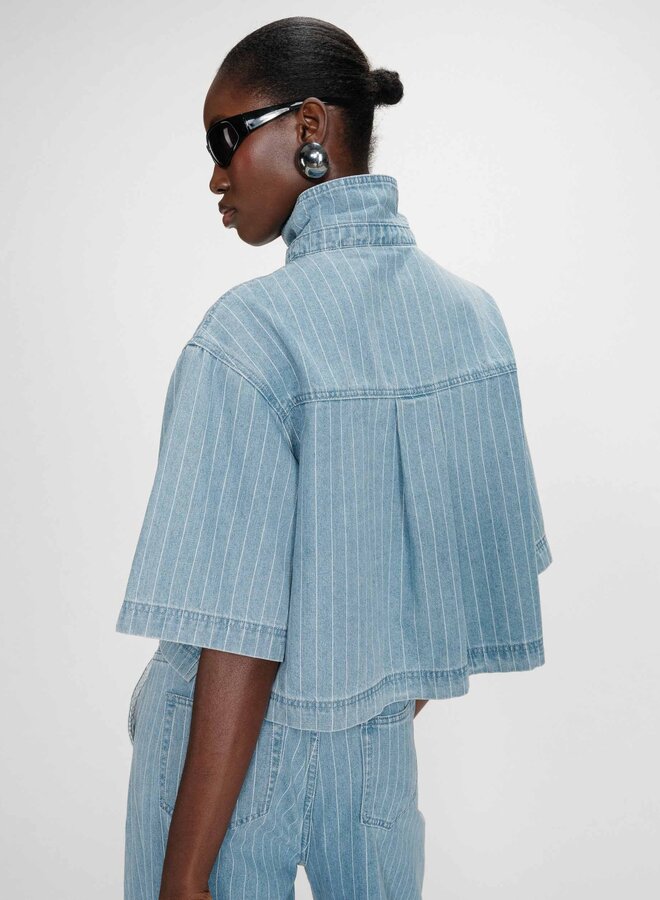 G&M - Cropped Denim Shirt Vita - Blue