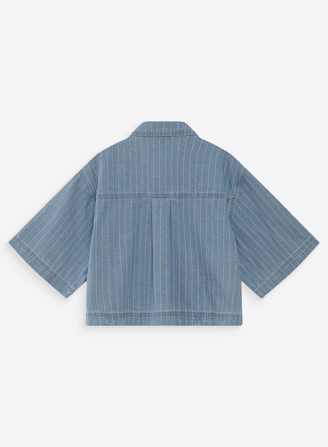 G&M - Cropped Denim Shirt Vita - Blue