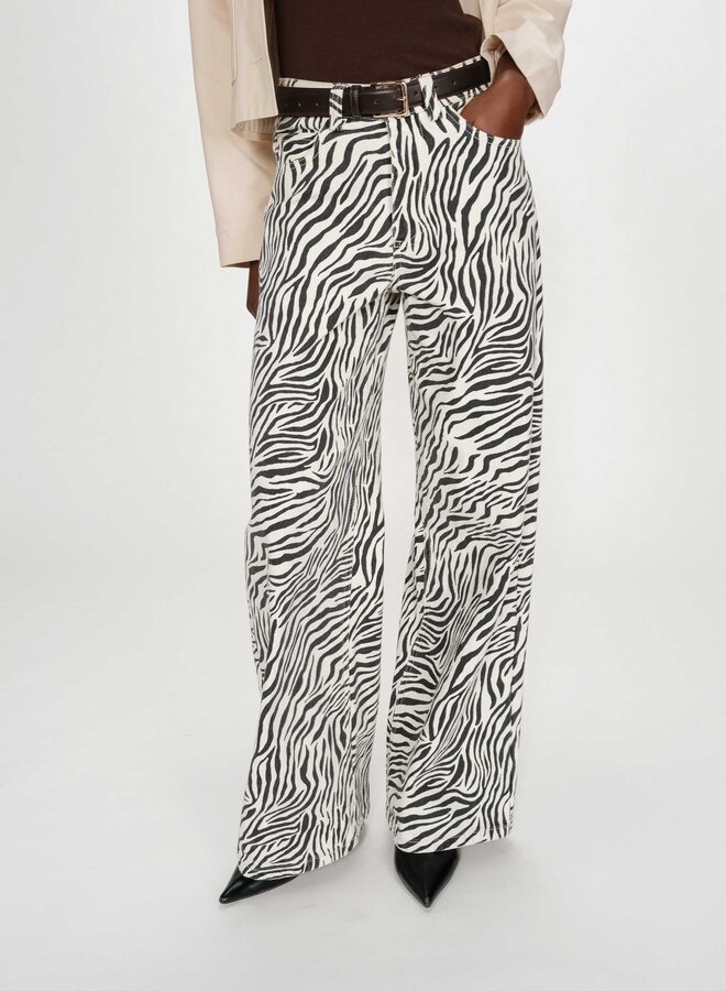 G&M - Loose Zebra Printed Jeans Socca - Zebre