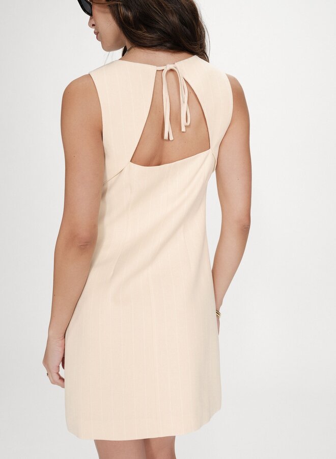 G&M - Robe Vea Pinstripe Linen - Vanille