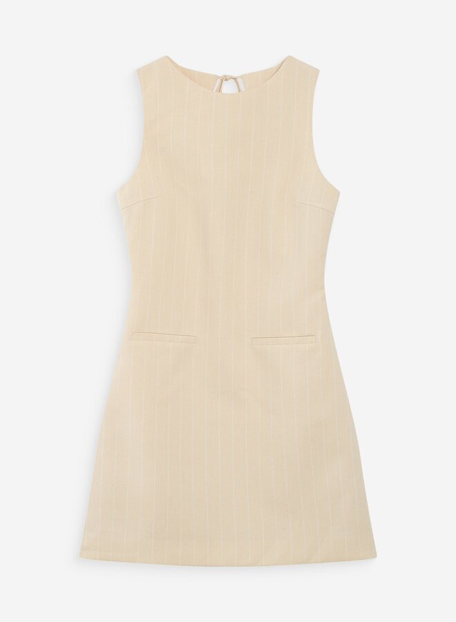 G&M - Robe Vea Pinstripe Linen - Vanille