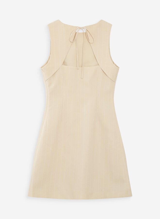 G&M - Robe Vea Pinstripe Linen - Vanille