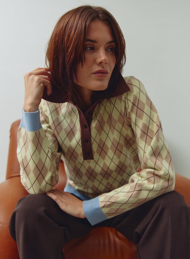 Noella - N-Makayla Knit - Diya Yellow Check