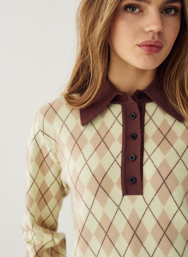 Noella - N-Makayla Knit - Diya Yellow Check