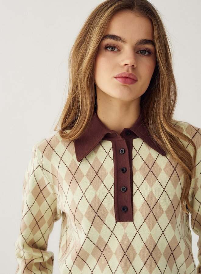 Noella - N-Makayla Knit - Diya Yellow Check