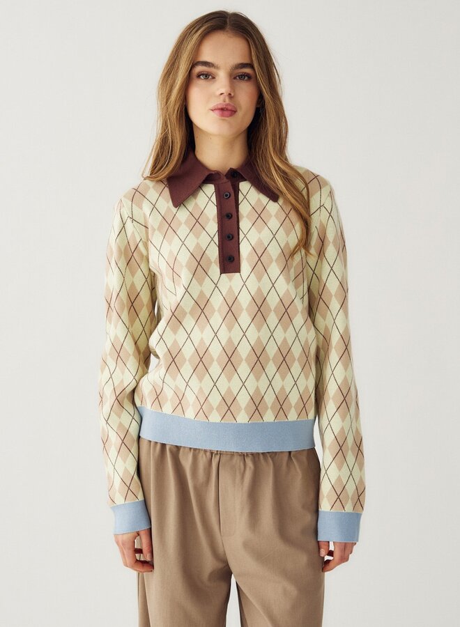 Noella - N-Makayla Knit - Diya Yellow Check