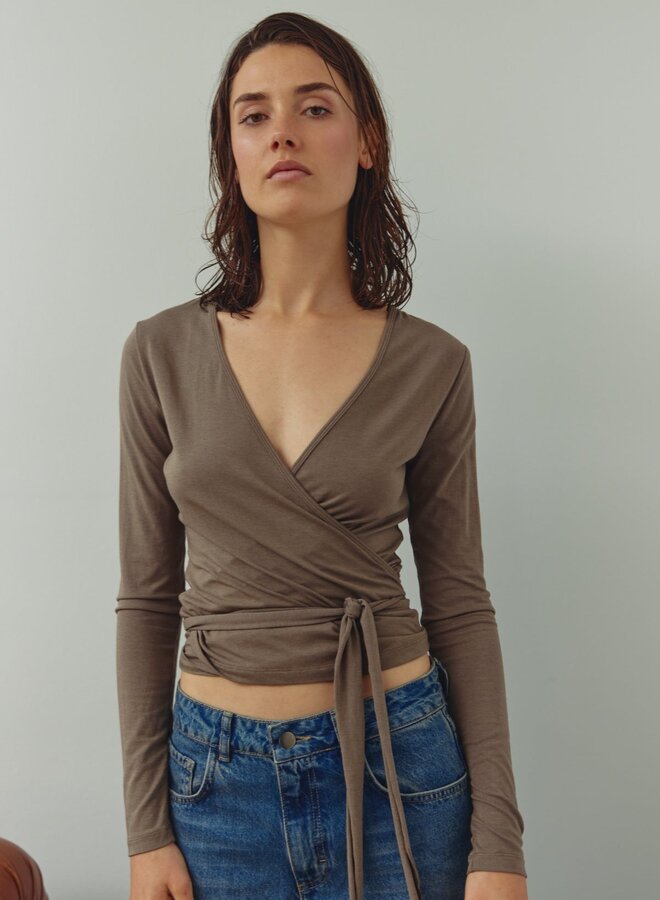 Noella - N-Maddie Top - Timber Wolf