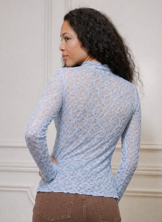 Lace Staple Top - Bleu Ciel
