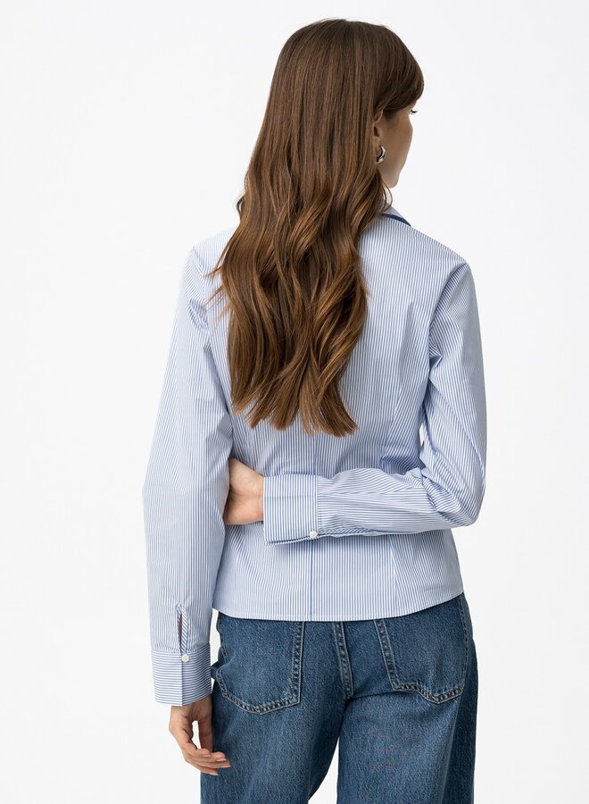 Tiffosi - Beto Blouse - Blue & White