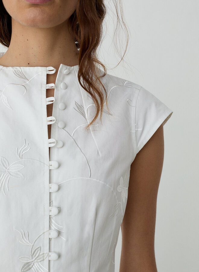 LAAGAM - Melani Asymmetric Blouse - White