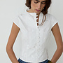 LAAGAM - Melani Asymmetric Blouse - White