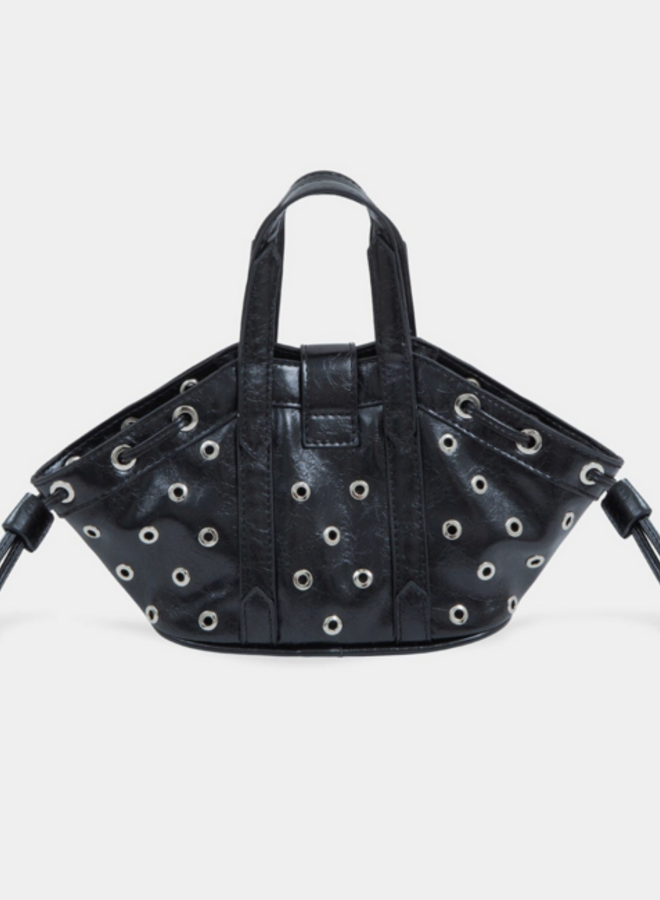 LAAGAM - Mini Darling Black Eyelets Bag