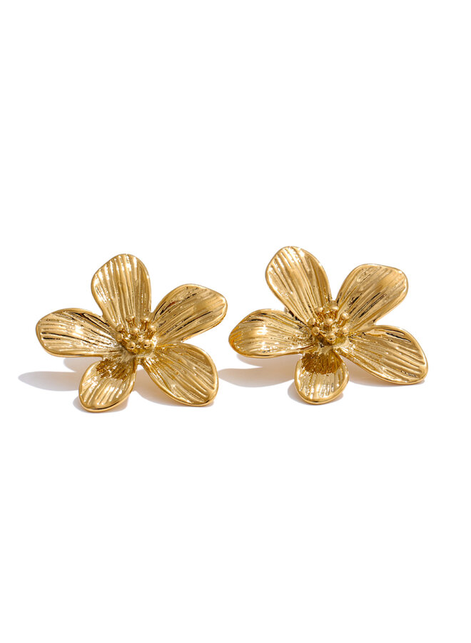 JAZZY - No Rain No Flowers - Earrings - Gold