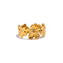 Jazzy - No Rain No Flowers - Small Flower Ring - Gold