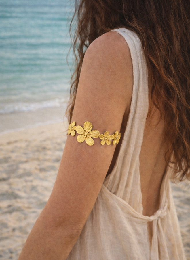 JAZZY - No Rain No Flowers Arm Cuff - Gold