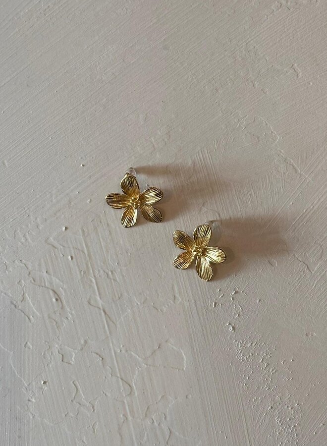 JAZZY - No Rain No Flowers - Earrings - Gold