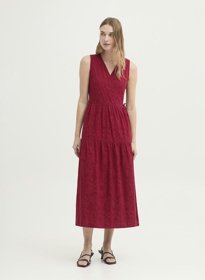 Nice Things - Flowers Jacquard Dress - Intense Red
