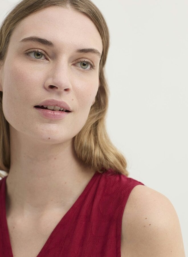 Nice Things - Flowers Jacquard Dress - Intense Red