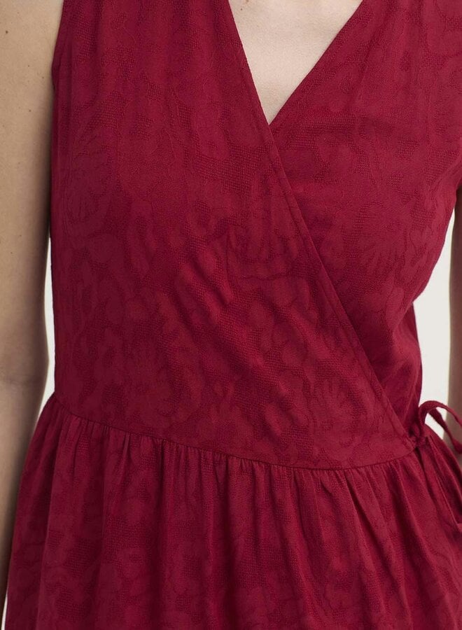 Nice Things - Flowers Jacquard Dress - Intense Red