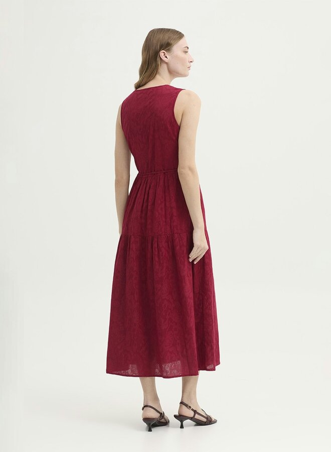 Nice Things - Flowers Jacquard Dress - Intense Red