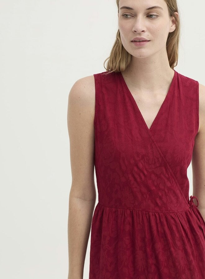 Nice Things - Flowers Jacquard Dress - Intense Red