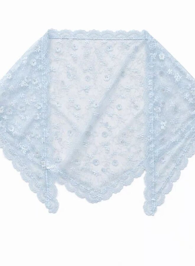 Lace Scarf - Blue