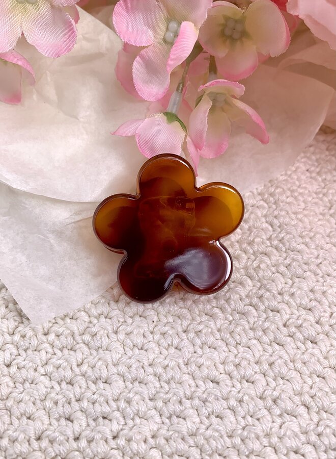 Hair Clip Madeliefje - Marron