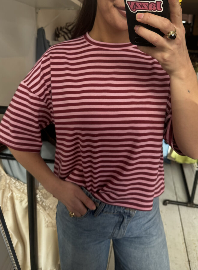 Oversized T-Shirt Honey Bee - Bordeaux