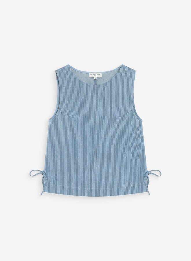 G&M - Top Vendome - Striped Blue