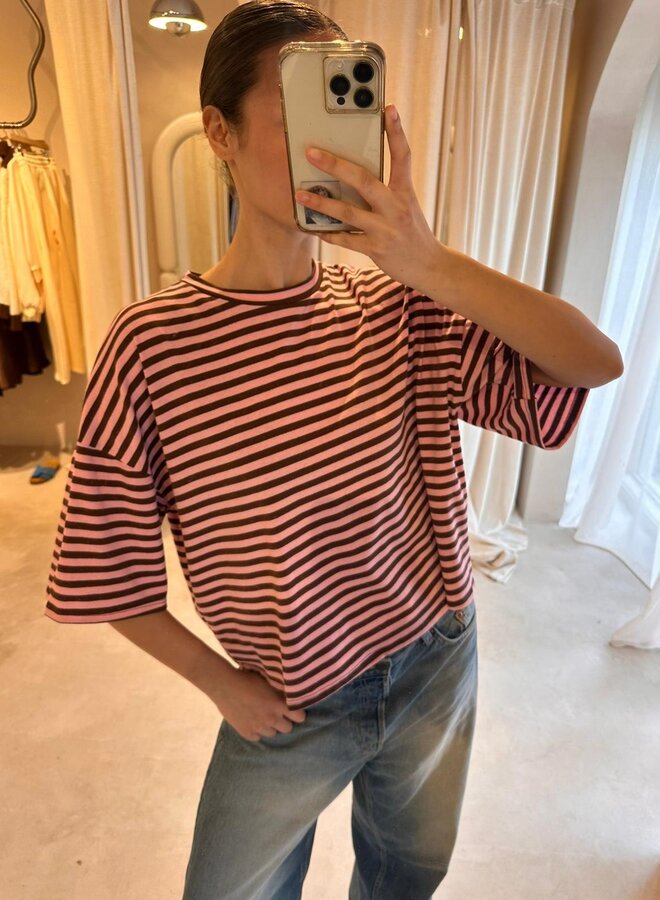 Oversized T-Shirt Honey Bee - Rose et Marron